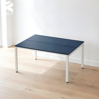 Poste de travail modulaire moderne et durable pour 2 personnes, bureau de cubicle de bureau 120x120x75cm avec rangement