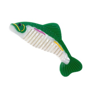 HONEY Nouveau peigne hippocampe de baleine de dessin animé avec peigne à cheveux d'acide acétique à dents larges de conception animale mignonne - Product Image 5