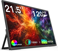 Moniteur portable 21,5 pouces FHD 110% SRGB 120Hz IPS HDR pour USB-C, idéal pour les voyages, compatible avec les ordinateurs portables, MacBook, PC, Switch, PS5 pour le gaming