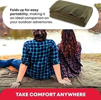 Couverture ignifuge de premiers soins tricotée en laine motif solide vert olive pour avions