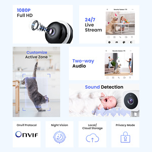 Caméra IP Intelligente Intérieure Tuya WiFi <span class=keywords><strong>avec</strong></span> Vision Nocturne et Audio Bidirectionnel pour Surveillance Bébé - Product Image 6