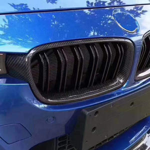 F30カーボンファイバーフロントグリルキドニーグリルデュアルスラットグリルBMW3シリーズF30F35用 - Product Image 6