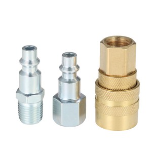 Pneumatic Quick Coupler Set 1/4 In Iron And Copper Connectors For Air Tools Accessories - Product Image 3