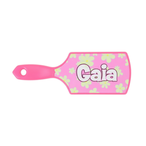 Cepillo para el cabello Gaia para bebé con cerdas suaves y diseño floral rosa - Product Image 2