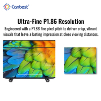Pantalla LED Digital Canbest Todo en Uno P1.8 GOB para Interiores, Mostrador de Recepción, Escritorio, para Empresas, Vestíbulo de Hotel, Cabina de DJ, Sala de Exposiciones
