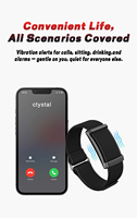 Bracelet intelligent de santé IA sans écran VY25S, étanche 5 ATM, contrôle via application Wi-Fi, suivi de la fréquence cardiaque, du sommeil et de l'activité, connecté pour le sport