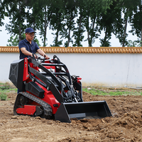 Loader Mini Diesel Kubota 25Hp Bertenaga Mesin CE EURO 5 Infront V1000 dengan Lampiran Skid Steer Loader