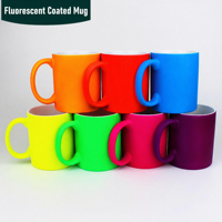 Mug en céramique personnalisé qui brille dans le noir, 11 oz, tasse à café fluorescente, lumière nocturne, mug lumineux pour cadeau, maison, mariage
