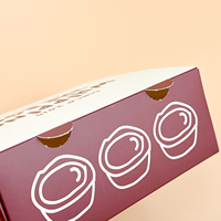 Faible MOQ, vente chaude, dossiers de lamination mate de qualité alimentaire personnalisés et écologiques pour contenants de tarte aux œufs, de fruits et de desserts