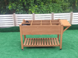 Lit de jardin surélevé, boîte de jardin surélevée en <span class=keywords><strong>bois</strong></span> avec onglets de connexion en W pliables, pour légumes, fleurs, herbes, grande étagère de rangement - Product Image 5