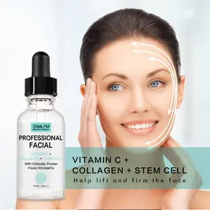 Snmlpm cuidados faciais anti rugas e soro anti-envelhecimento, com ingrediente vitamina c, colágeno e célula de haste