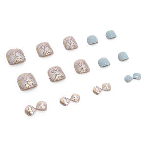 Beau Fly 24pcs <span class=keywords><strong>Faux</strong></span> <span class=keywords><strong>Ongles</strong></span> D'orteil Pieds Artificiels <span class=keywords><strong>Ongles</strong></span> Couverture Complète Bout Carré Presse Sur <span class=keywords><strong>Ongles</strong></span> Avec De La Colle - Product Image 4