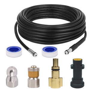 <span class=keywords><strong>Manguera</strong></span> de Alta Presión para Limpieza de Alcantarillado, 3000 PSI/200 Bar, Malla de Acero Reforzada con Goma, Conexión Rápida, Longitud Personalizable - Product Image 1