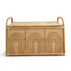 Viet Mai Lan Baúl de Ratán Natural Flexible Hecho a Mano con Tapa Tejida para Guardar Juguetes, Ropa y Libros para Niños, Hecho con Precisión - Product Image 1