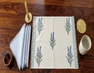 Best <b>Dining</b> <b>Table</b> <b>Placemats</b> sets Indian Cotton Hand Block Printed Washable <b>Table</b> Mats for Food Serving Set - Product Image 2