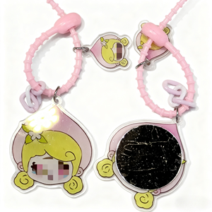 Custom Creative INS Acrylic <b>Mirror</b> Keyring Cute Sweet <b>Small</b> Portable Makeup <b>Mirror</b> Keychains - Product Image 3