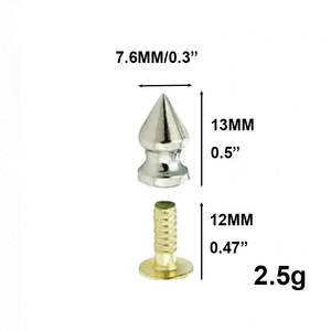 スクリューバックコーンスパイクハンドプレス付きDIYベルト犬用首輪レザークラフト - Product Image 4