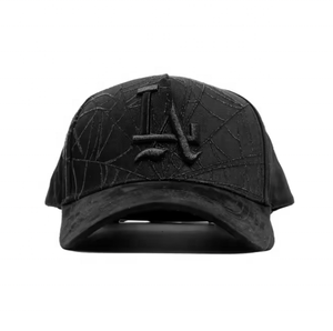 2026年 最高品質 デザイナー スエード ワイドカーブブリム 刺繍ラインストーン カスタムプラスチックブローチロゴ入り 新マジシャンキャップ - Product Image 4