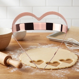 Série de Noël : Moule de cuisson et emporte-pièce pour biscuits et gâteaux en acier inoxydable plaqué cuivre, motif cœur, pour la cuisine - Product Image 5