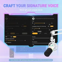 Maono PD200X RGB Microphone de jeu Microphone dynamique USB/XLR Double mode Microphone Podcast Mic RGB USB Gaming Mic XLR Mic