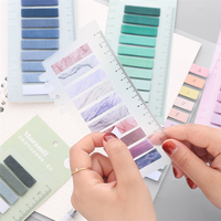 Blocs de notes colorés personnalisés en gros Notes autocollantes amovibles avec règle