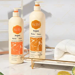 Huati Sifuli Kelly 800ml Hair Care Gum Oil Smooth Nourishing nano biotin herbal Shampoo and Conditioner Line set