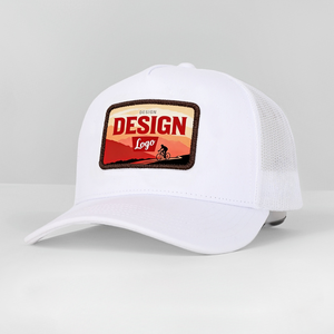 Gorra Trucker de Malla con Logotipo Bordado Personalizado, Etiqueta Tejida, de Alta Calidad, para Adultos, de 5 Paneles, con Visera Curva Ajustable y Cierre Snapback - Product Image 1