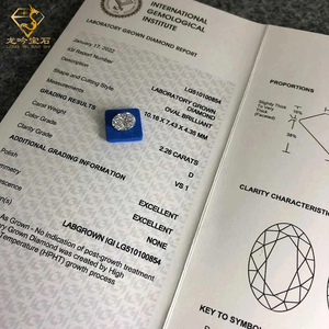IGI chứng nhận DEF màu VS vvs kim cương 0.5ct-5.0ct hpht cvd kim cương phòng thí nghiệm phát triển hình bầu dục cắt kim cương - Product Image 3