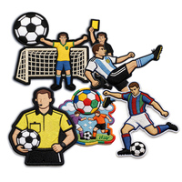 Parches Termoadhesivos Bordados de Tela Tejida de Pelo de Cabra para Balones de Fútbol y Deportes, Personalizados de Fábrica