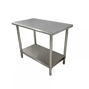 Mesa de trabalho comercial em aço inoxidável mesa de trabalho de corte em aço inoxidável para trabalhos de cozinha comercial