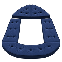 Ensemble de coussins capitonnés bleu marine pour pont de bateau, qualité marine, maintien de la forme, rembourrage épais, soutien doux, confort quotidien