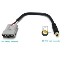 Câble d'extension 16AWG DC5.5*2.1mm avec prise mâle vers connecteur de batterie 45A pour générateur, batterie de secours, panneau solaire pliable