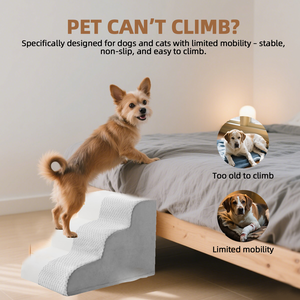 Zachte Traagschuim Hondentrap Hulp Om Hondenkattenhelling Te Beklimmen Voor Trappen Hondentrede Met Wasbare Waterdichte Hoes - Product Image 2