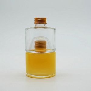 Botella de vidrio apilable con tapa, diseño personalizado único, 200ml, 250ml, vino, Vodka, ginebra, Tequila - Product Image 4