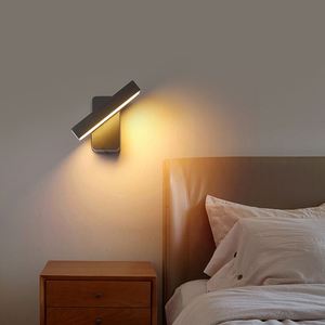 Elegante lámpara de pared LED negra, elegante diseño de madera de hierro, pantalla de Control táctil, Bombilla E26 para decoración contemporánea del hogar, uso de Hotel empotrado - Product Image 6