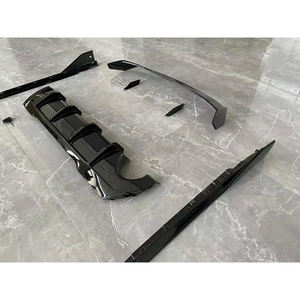 Nuevo Kit de Carrocería ABS con Recortes para Escape, Clip-on para <span class=keywords><strong>Serie</strong></span> 1 F40, Negro, Lip Delantero, Faldones Laterales, Alerón de Techo, Difusor Trasero - Product Image 4