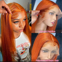 Perruque frontale bouclée vierge avec fermeture en dentelle 13x4 pour Pixie Bob, en cheveux humains, vente en gros