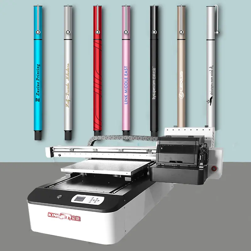 2020 impresora 3d uv inkjet printer bottle pen phone case printer printing machine a3 a4 flatbed uv printer 6090