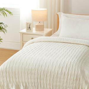 Nouvelle arrivée Magic Green, couverture en tricot texturé, couleur crème, couverture décorative pour lit, couverture en tricot pour la maison, ODM & OEM - Product Image 2