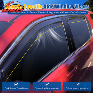 For GMC Terrain 10-17 <b>Window</b> Visors Acrylic In-Channel Rain Wind <b>Shade</b> 4PCS Set - Product Image 3