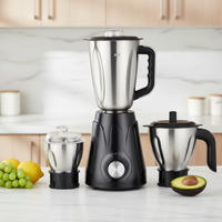 3-in-1 RVS Draagbare Blender Sapcentrifuge Mixer Mixer 6 Messen Koperen Motor Drukknopbediening Huishoudelijke Stamper