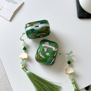 Étui translucide vert motif grue pour AirPods Pro 2 1 & AirPods 4 3 2 – Housse de protection souple - Product Image 4