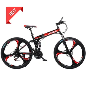नई शैली 26 इंच पहिया डिस्क ब्रेक तह पहाड़ साइकिल चारपाई की आपूर्ति एल्यूमीनियम तह फ्रेम Foldable बाइक साइकिल