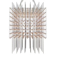 Lustre en cristal décoratif ciel étoilé, cube en verre, luminaire suspendu LED, style contemporain, décoration intérieure