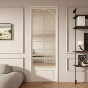 Puertas Francesas Interiores Modernas de Aluminio con Rotura de Puente Térmico ALUFRONT, <span class=keywords><strong>Serie</strong></span> Slimline, con Doble Vidrio Templado para Vestíbulo Grande o Cocina - Product Image 2