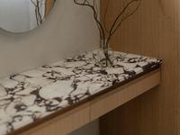 Comptoirs en marbre naturel Calacatta Viola SH STONE, dessus de table de toilette polis, vasque double en marbre pour salle de bain