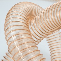 Tuyau de conduit d'air sous vide de ventilation en PU renforcé de fil d'acier de cuivre flexible à haute pression