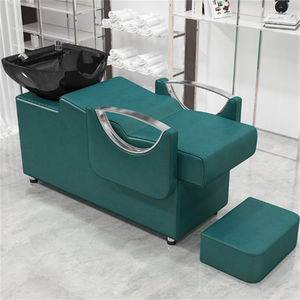 Sillón de Champú Moderno de Piel Sintética de Alta Calidad con Pedal Alto, Cama de Champú de Cerámica para Peluquerías, Salones de Belleza y Salas de Estar - Product Image 4
