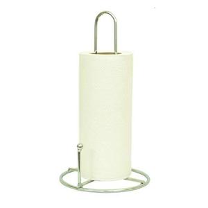 Porte-papier de cuisine en bois et en acier inoxydable, logo personnalisé imprimé, support de papier de cuisine classique fait à la main - Product Image 2