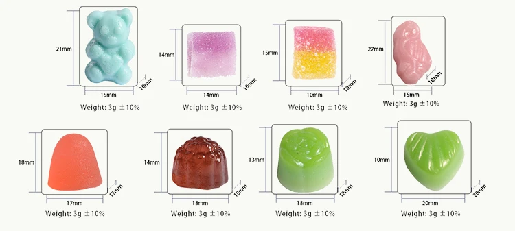 Lifeworth GMP certified soft chewy fruit vitamin candy fish collagen peptide gummy candies